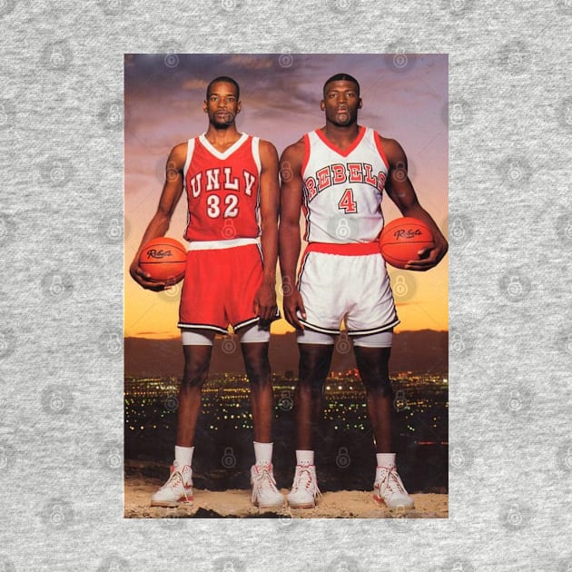 Vintage Stacey' Augmon -Larry' Johnson 1991 by Don'tawayArt